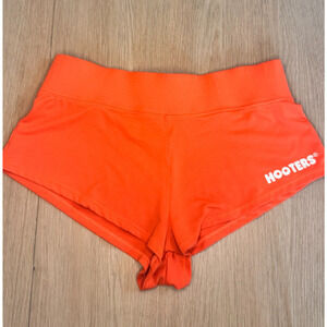 Used Hooter Girl Uniform Shorts Thong Cut Size Extra Small Orange Cheeky 15876